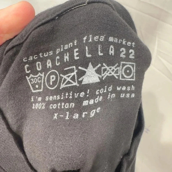 NWOT Cactus Plant Flea Market x Coachella 2022 T-Shirt Short Sleeve Black XL - Picture 6 of 6